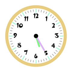 Clock vector 5:25am or 5:25pm