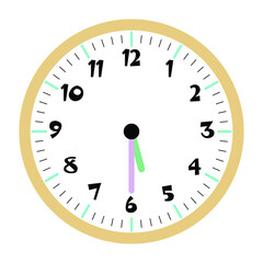 Clock vector 5:30am or 5:30pm