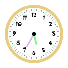 Clock vector 5:35am or 5:35pm