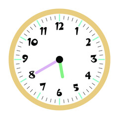 Fototapeta na wymiar Clock vector 5:40am or 5:40pm