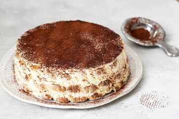 Tiramisu - Classic dessert with mascarpone and coffee