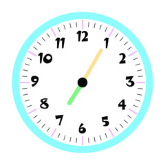 Clock vector 7:05am or 7:050pm