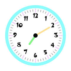 Clock vector 7:10am or 7:10pm