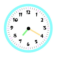 Clock vector 7:20am or 7:20pm