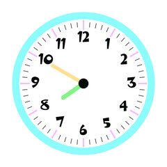 Clock vector 7:50am or 7:50pm