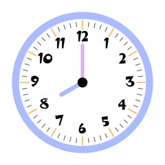 Clock vector 8:00am or 8:00pm