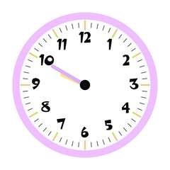 Clock vector 9:50am or 9:50pm