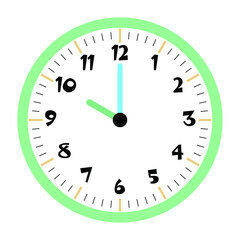 Clock vector 10:00am or 10:00pm