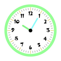 Clock vector 10:05am or 10:05pm