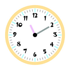 Clock vector 11:10am or 11:10pm