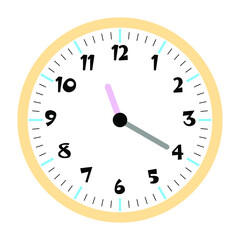 Clock vector 11:20am or 11:20pm