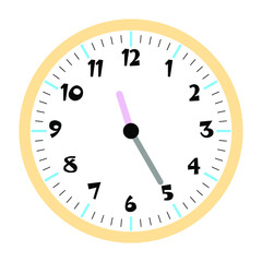Clock vector 11:25am or 11:25pm