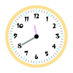 Clock vector 11:40am or 11:40pm