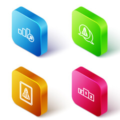 Set Isometric line Financial growth, Startup project concept, and Business podium icon. Vector