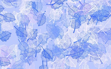 Light Purple vector abstract design with leaves.