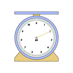 Weighing scale from 0kg to 10kg vector