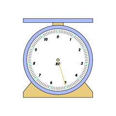 Weighing scale from 0kg to 10kg vector