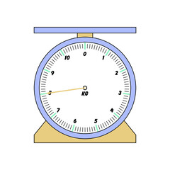 Weighing scale from 0kg to 10kg vector