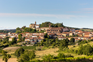 Fototapeta na wymiar Village of Sala Monferrato Italy sunny day