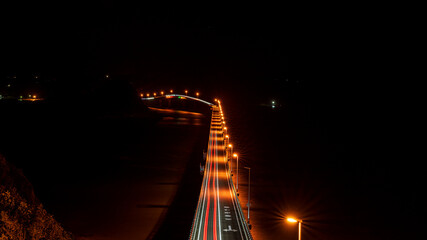 角島　角島大橋　夜景
