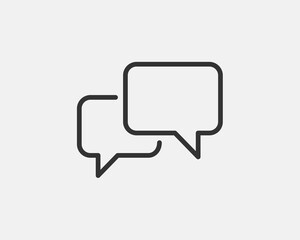 Naklejka premium Chat icon vector design element. Talk bubble speech sign. Dialogue balloon.