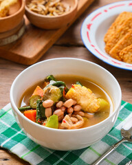 Indonesian cuisine. sayur asam close up. vegetable
