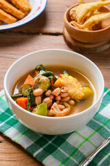 Indonesian cuisine. sayur asam close up. vegetable