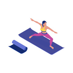 Fitness Isometric Icon