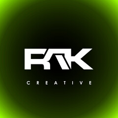 RAK Letter Initial Logo Design Template Vector Illustration