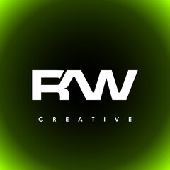 RAW Letter Initial Logo Design Template Vector Illustration