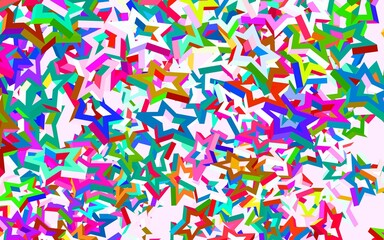 Light Multicolor vector template with sky stars.