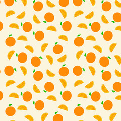 seamless pattern with orange