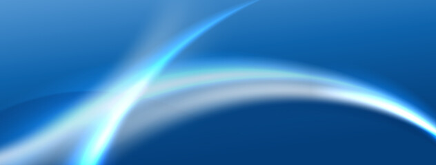 Abstract blue and white wavy with blurred light curved lines banner background. Design for social media banner, poster leaflet, placard, brochure, flyer, web