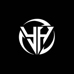 YH logo monogram design template