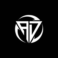 AD logo monogram design template