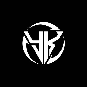 YK logo monogram design template
