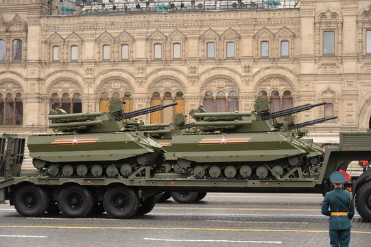 Remotely controlled robotic complex "Uran-9" at the Victory Day parade on Moscow's Red Square