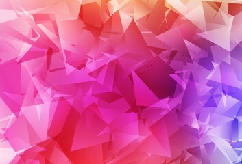 Light Pink, Red vector low poly texture.