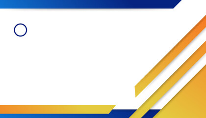 Obraz premium Blue background with orange and yellow color composition in abstract. Abstract backgrounds with a combination of lines and circle dots can be used for your ad banners, sale banner template, and ppt