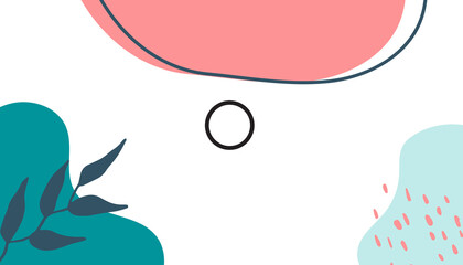 Modern artistic cards design template. Set of abstract background designs - summer sale, social media promotional content. Colorful trendy shapes with boho Scandinavian style