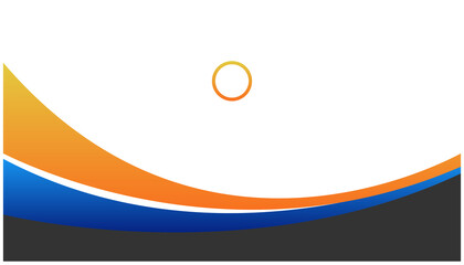 Abstract blue orange gradient wave curve background. Dynamic shapes composition for presentation design, business card, poster, flier, banner. Vector illustration 