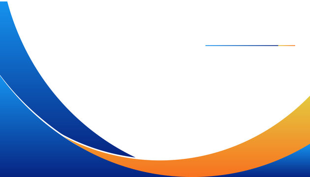 Abstract geometric wave background. Trendy blue and orange colors, active lines.