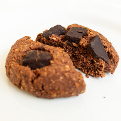 chocolate chip cookies on a plate