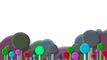 Abstrakter bunter Kugelwald Hintergrung