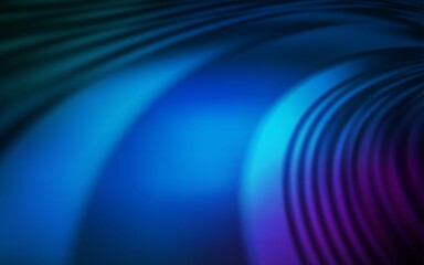 Dark Pink, Blue vector background with curved lines.