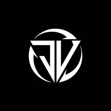 JV logo monogram design template