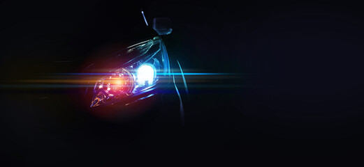 Electric car lighting,  super car
