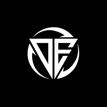OE logo monogram design template