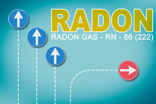 Change your approach and strategy to fight radon gas - concept with arrow that goes against the tide