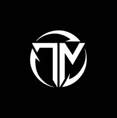 TN logo monogram design template